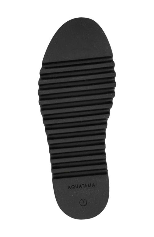 Aquatalia Amata Genuine Shearling Lined Mule In Brown