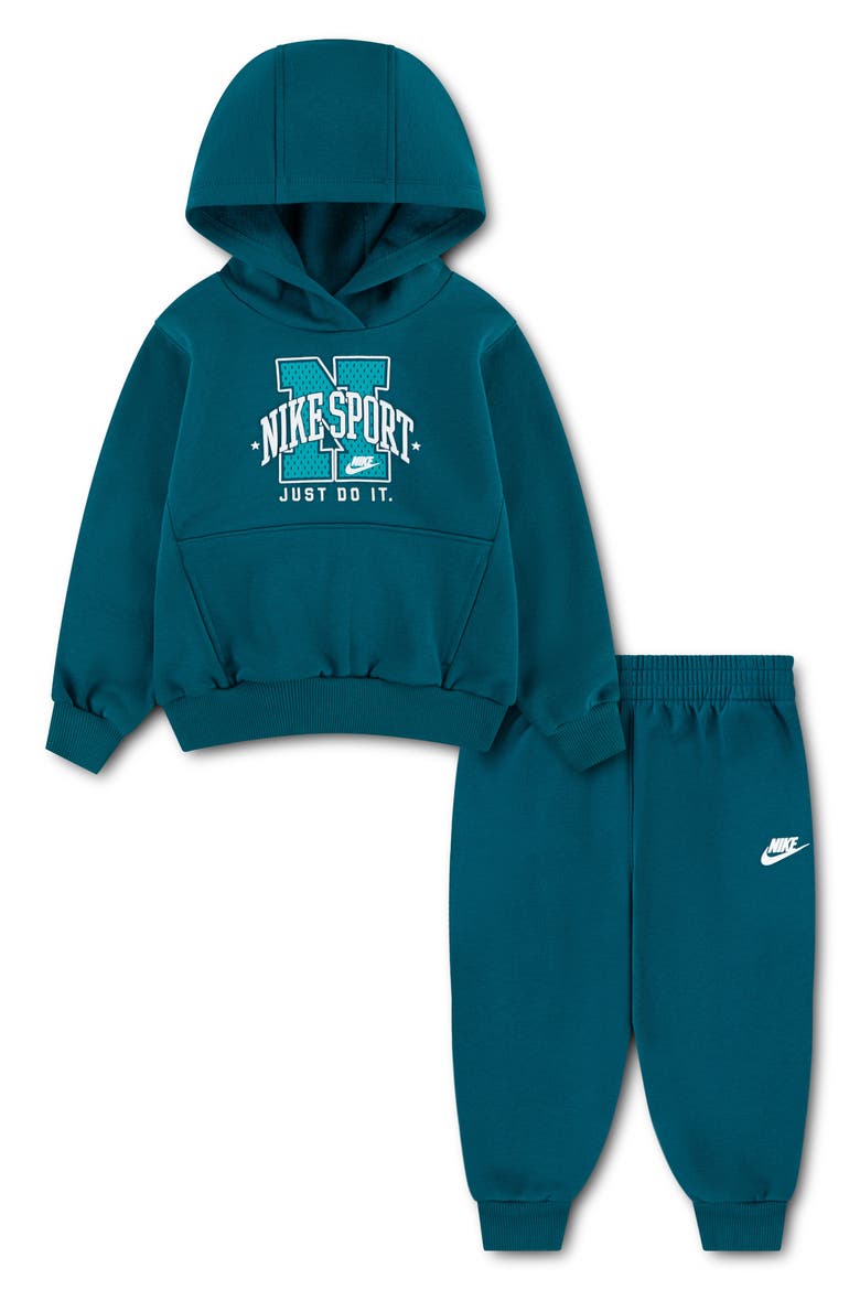 Kids' Nike Pullover Hoodie & Pants Set, Main, color, BRIGHT SPRUCE