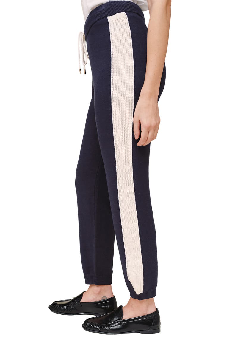 Contrast Stripe Knit Joggers, Alternate, color, MIDNIGHT FROST