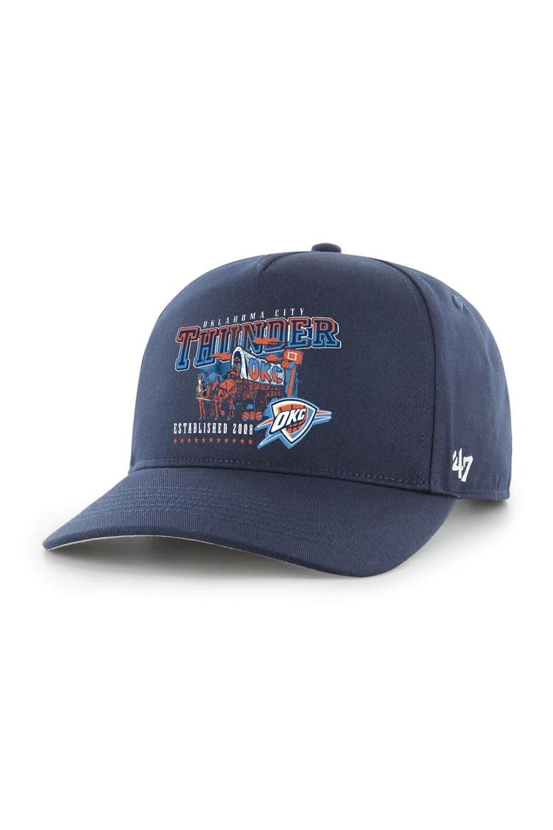 Men's '47 Navy Oklahoma City Thunder Solid Hitch Adjustable Hat, Main, color, Navy