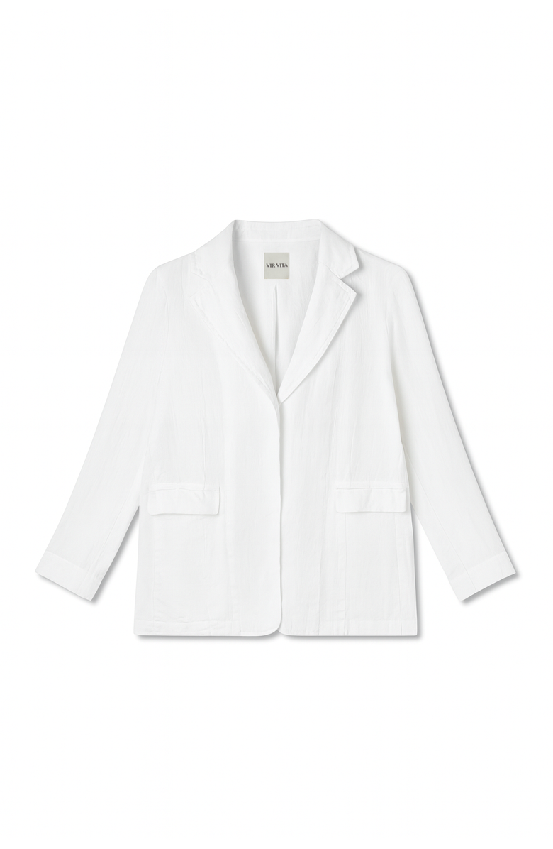 VIR VITA Margaret Linen Blazer, Main, color, White