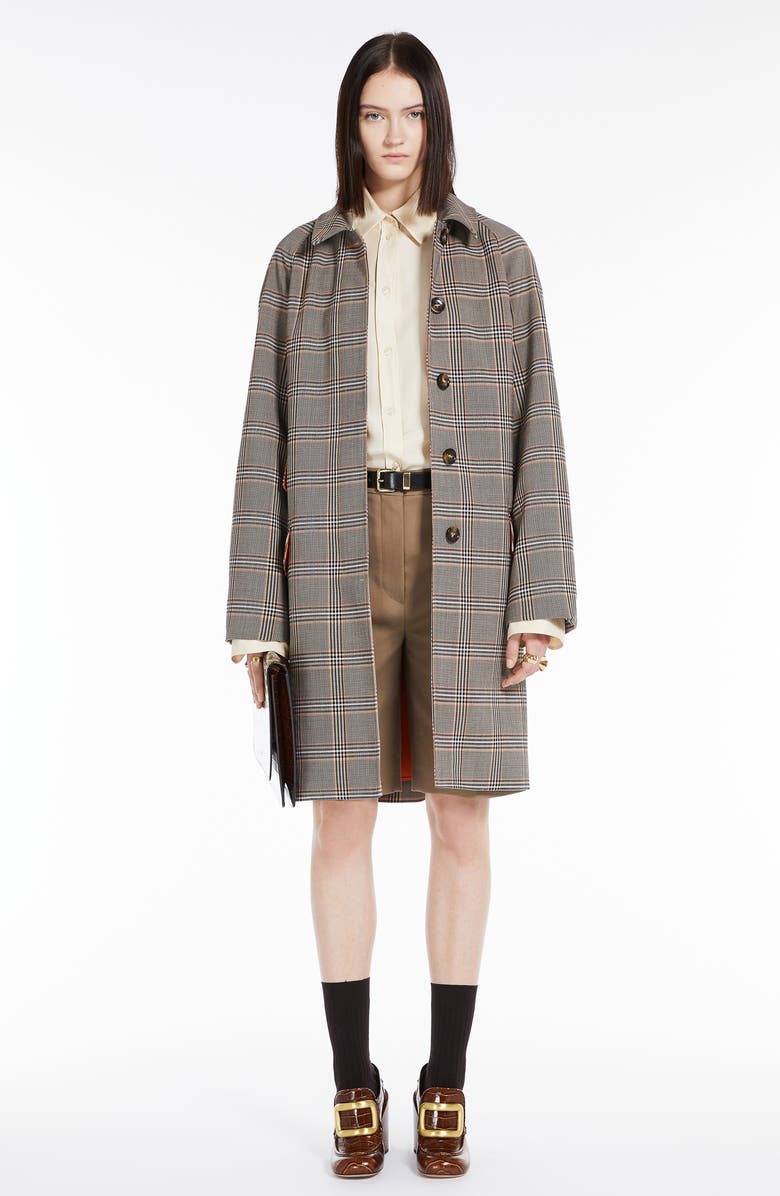 SPORTMAX Glen Plaid Duster Coat, Alternate, color, 