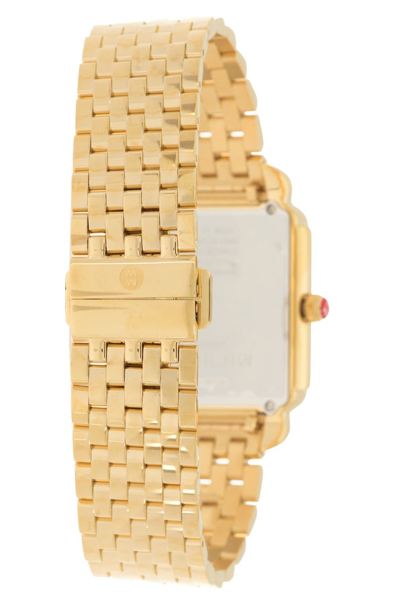 MICHELE Deco II Diamond Bracelet Watch, 29mm - 0.52ct., Alternate, color, Gold