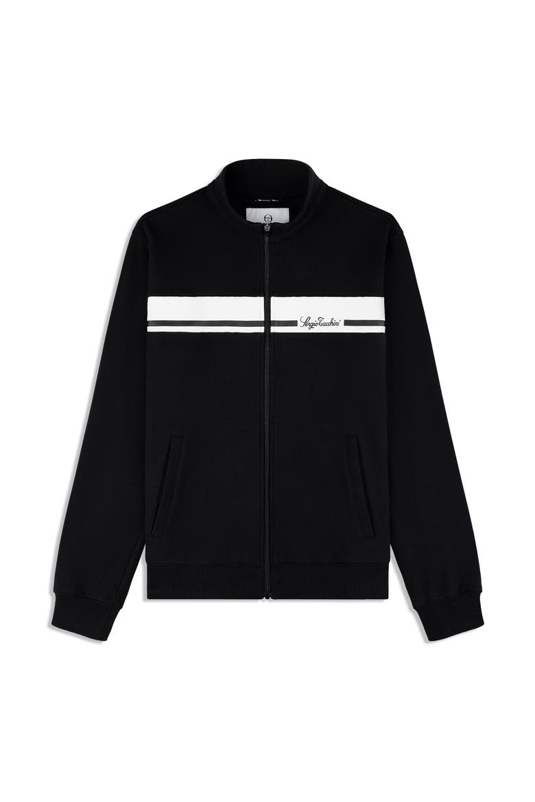 Cursivo Track Jacket, Alternate, color, BLACK BEAUTY