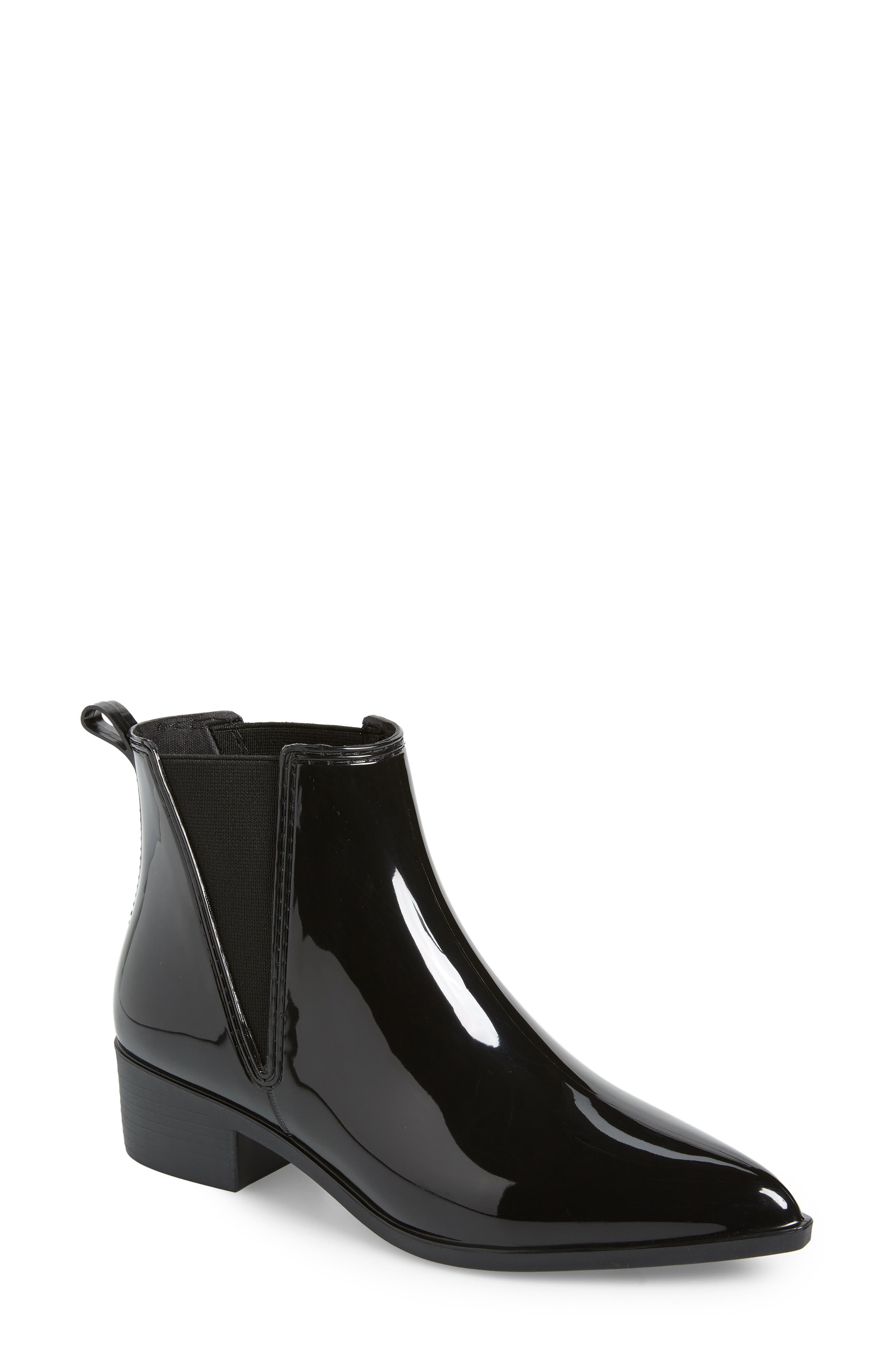 Mist Chelsea Waterproof Rain Boot, Main, color, BLACK SHINY
