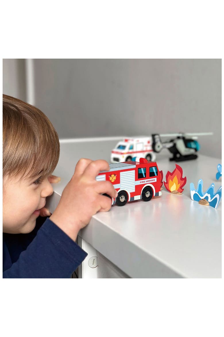Emergency Vehicle Wooden Toy Set, Alternate, color, MULTI