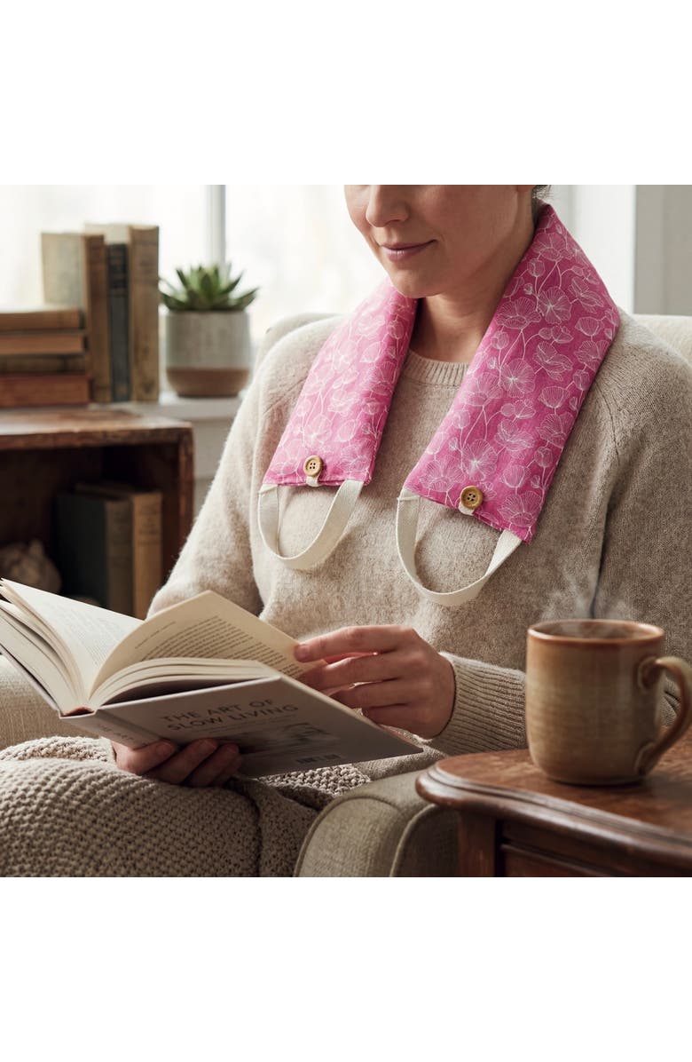 tag Poppy Warming Neck Wrap Fuchsia Cotton Everyday, Alternate, color, Fuchsia