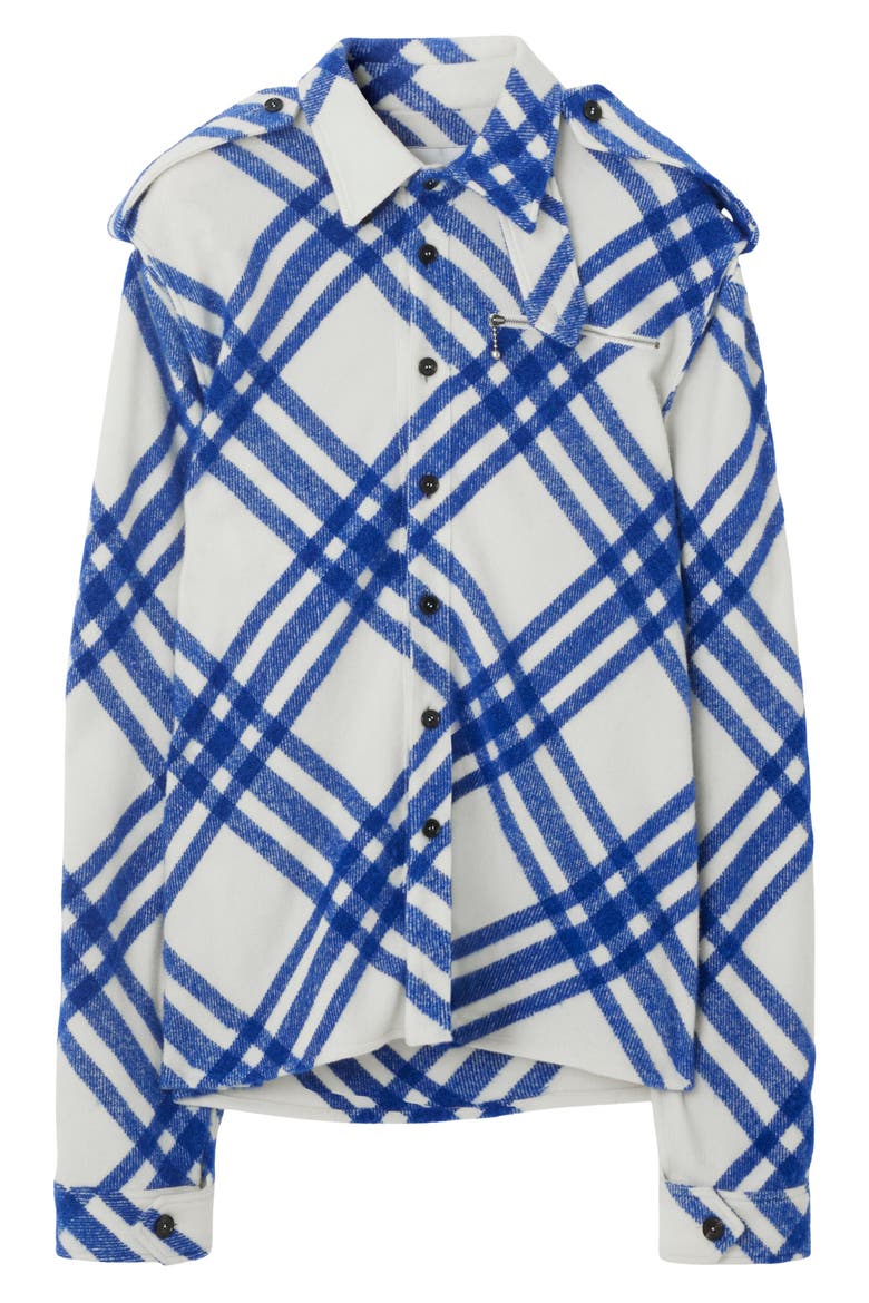 Check Wool & Alpaca Blend Overshirt, Alternate, color, SALT IP CHECK