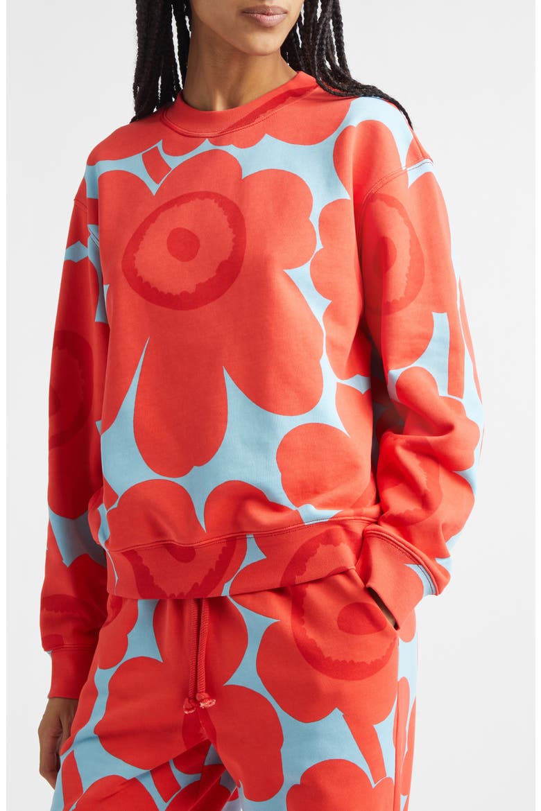 Leiot Unikko Kioski French Terry Sweatshirt, Alternate, color, LIGHT BLUE RED