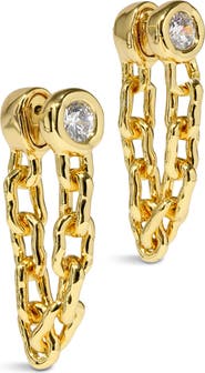 Alexis Bittar Asterales Link Cubic Zirconia Drop Earrings