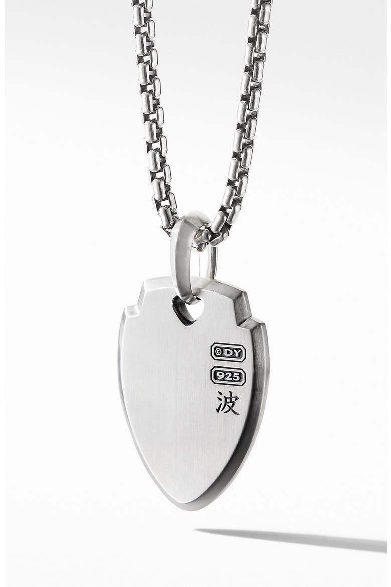 Waves Shield Pendant, Alternate, color, SILVER