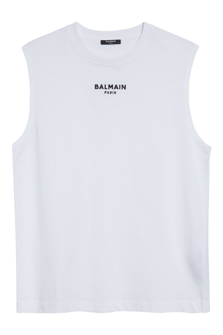 Embroidered Logo Tank, Alternate, color, GAB WHITE/ BLACK