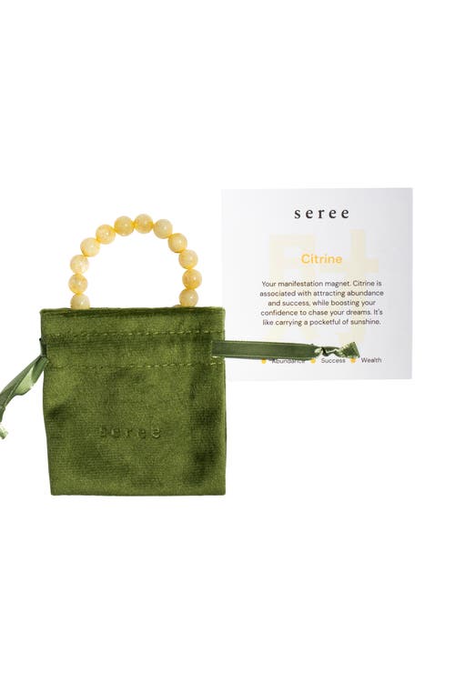 Seree Manifest Collection Abundance Yellow Crystal Beaded Bracelet
