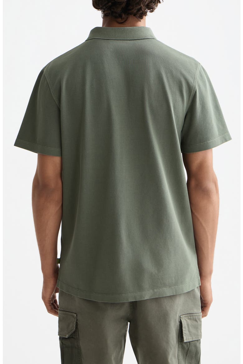 Johnny Collar Cotton Piqué Pocket Polo, Alternate, color, THYME