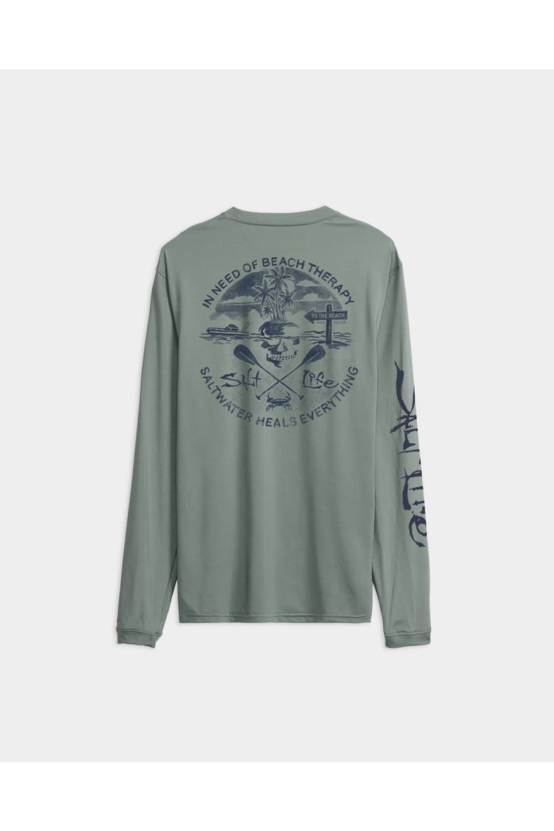 Therapy Long Sleeve SLX Performance Tee, Alternate, color, Sagebrush Heather