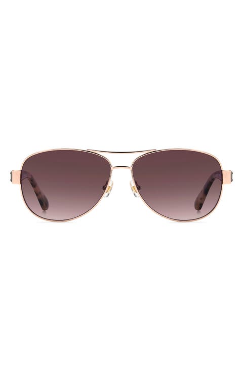 dalia 58mm polarized gradient pilot sunglasses