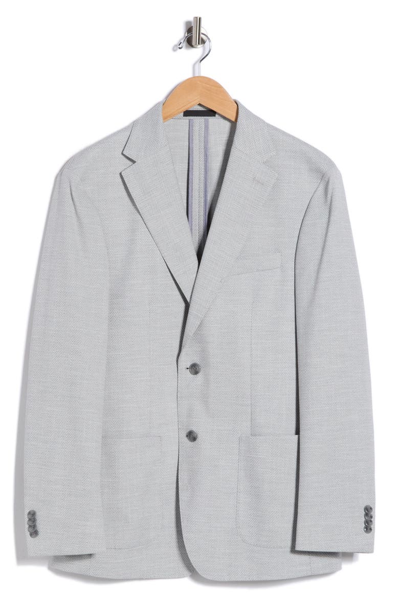 Textured Two-Button Sport Coat, Alternate, color, SILVER GREY