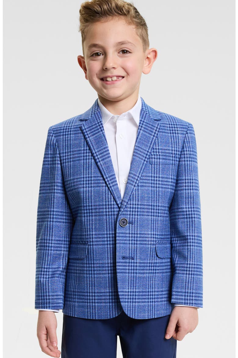 Kids' Two-Piece Suit & Dress Shirt Set, Alternate, color, BLUE/NAVY