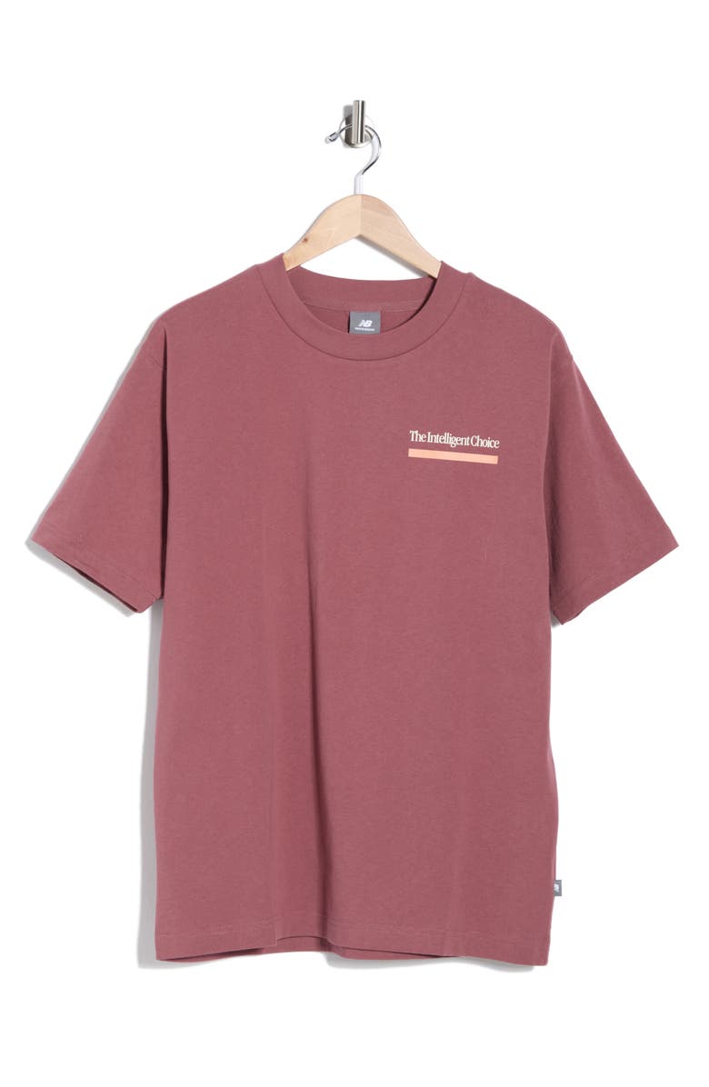 New Balance Athletics Intelligent Choice Cotton Graphic T-Shirt, Main, color, Washed Burgundy