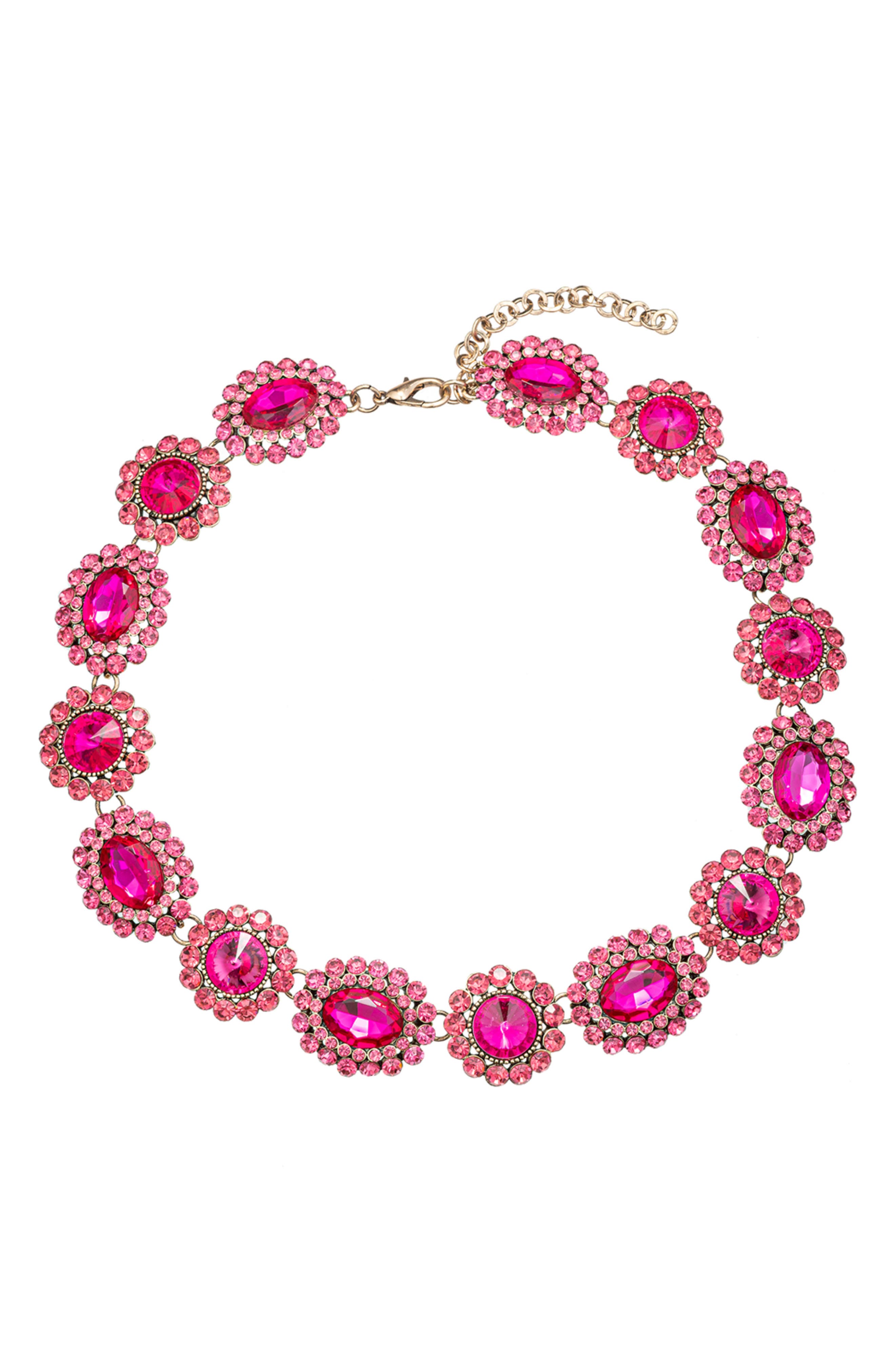 EYE CANDY LOS ANGELES Raven Crystal Collar Necklace