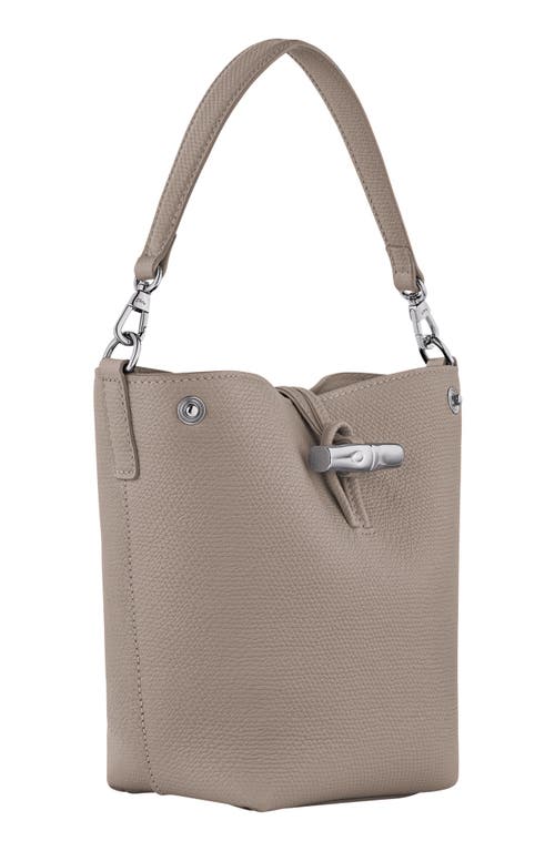 Longchamp Extra Small Le Roseau Leather Bucket Bag In Clay