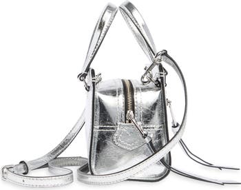 Marc Jacobs クリンクルレザー シルバー2way サッチェルS Marc Jacobs