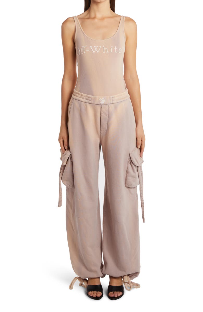 Off-White Laundry Logo Rib Tank, Alternate, color, 