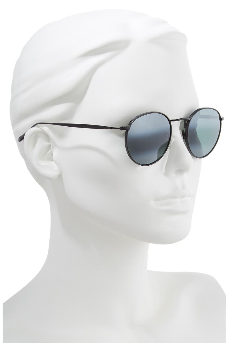 Nautilus 50mm PolarizedPlus2® Round Sunglasses, Alternate, color, MATTE BLACK/ NEUTRAL GREY