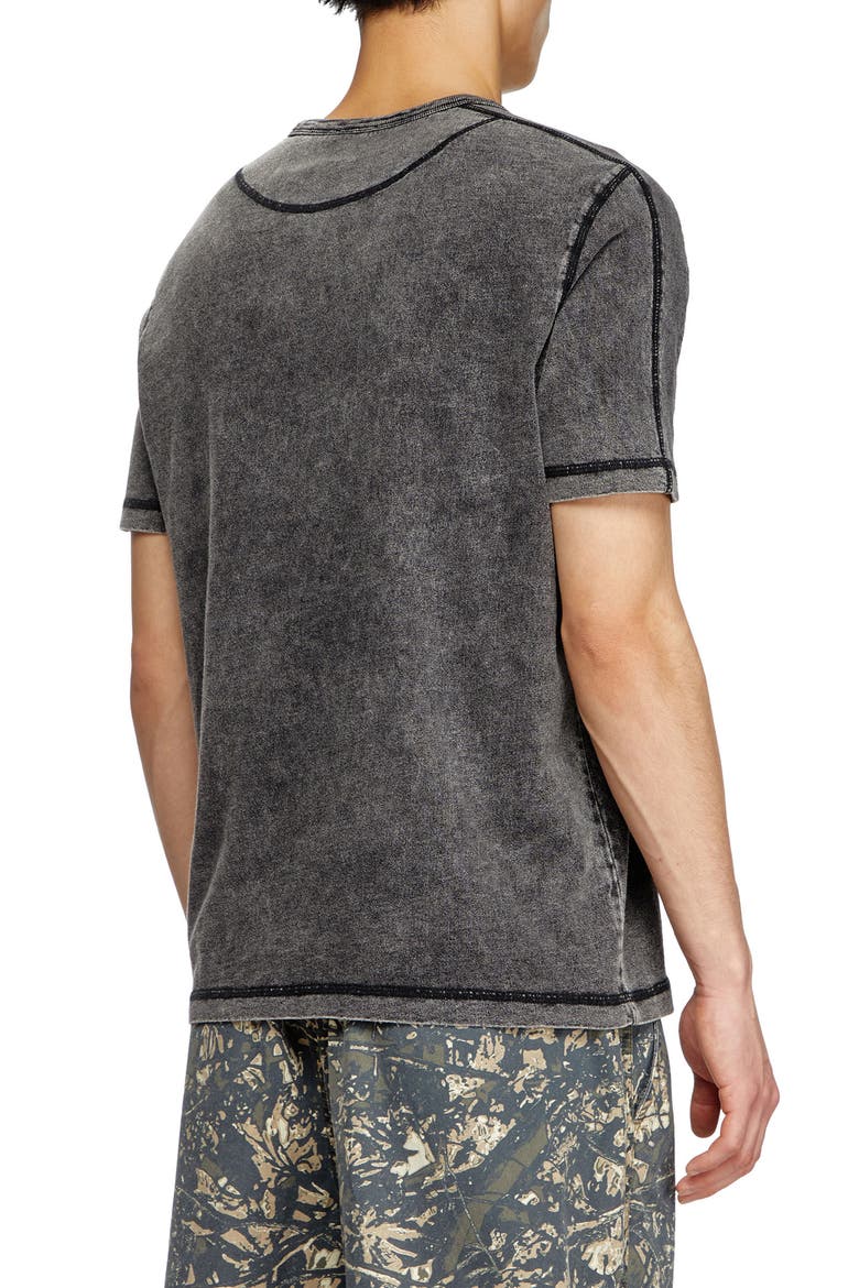 Denim Look Jersey T-Shirt, Alternate, color, BLACK/ DENI