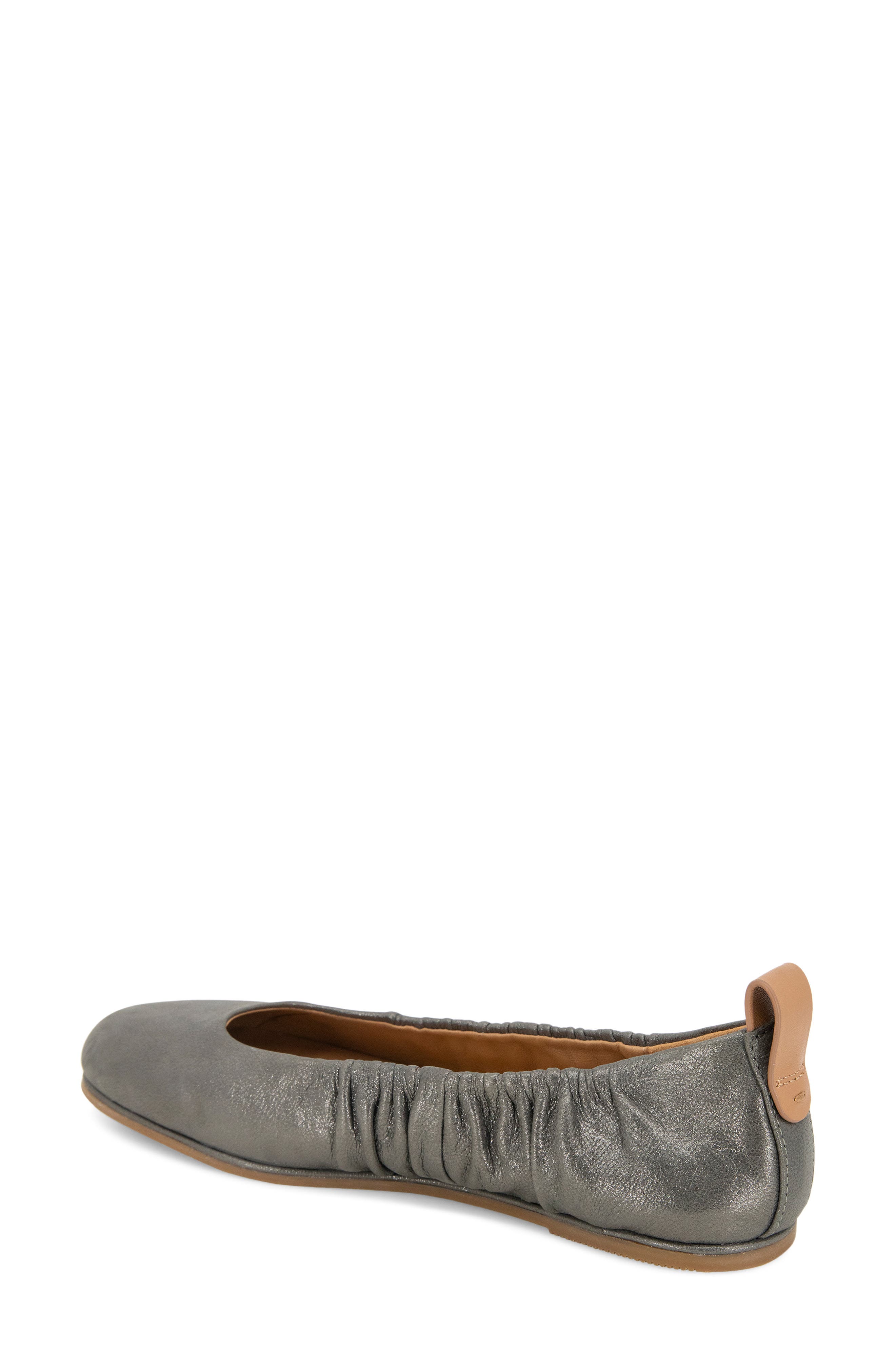 Gentle Souls Mavis Ballet Flat, Alternate, color, Pewter Leather