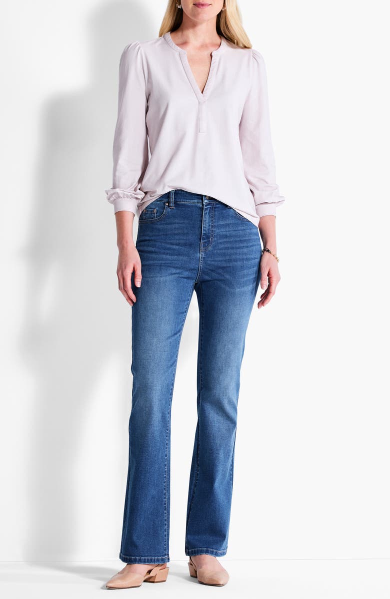 NZT by NIC+ZOE Perfect Knit Henley Top, Alternate, color, Light Rose Gold