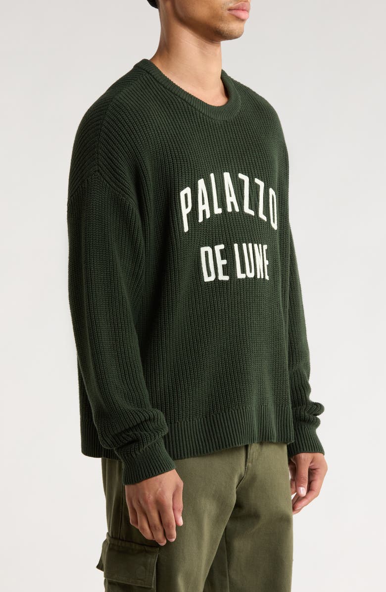PacSun Oversize 1996 Cotton Sweater, Alternate, color, Forest Green