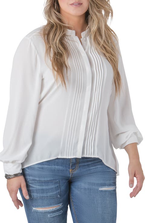 Trisha Tuxedo Front Chiffon Blouse