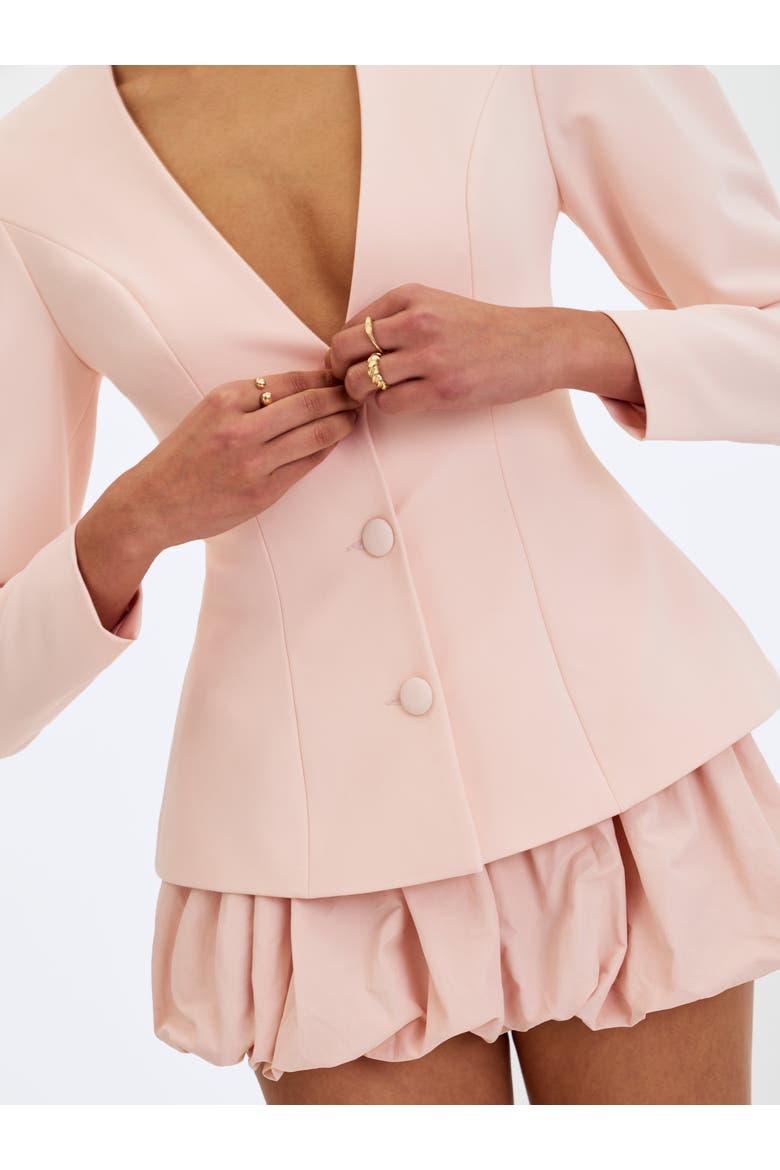 Savannah Peplum Blazer, Alternate, color, Tulip Pink