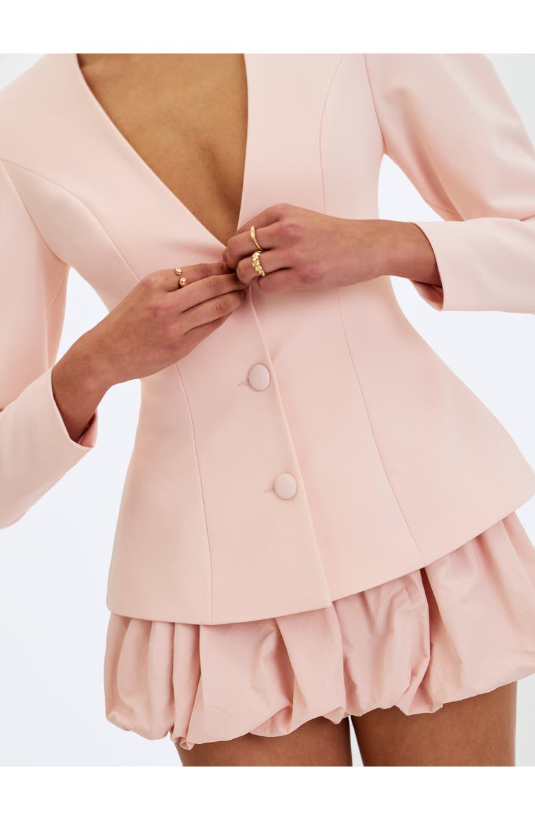 Miss Circle Savannah Peplum Blazer, Alternate, color, Tulip Pink