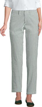 Lands' End Mid Rise Classic Straight Leg Chino Ankle Pants