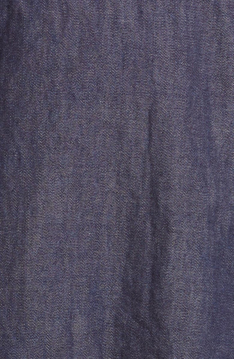 4SDesigns Split Raglan Sleeve Denim Bomber Jacket, Alternate, color, 