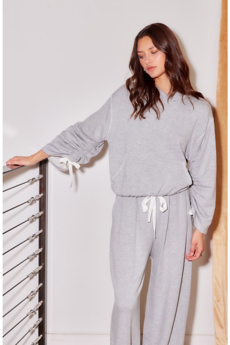 Makenna Bubble Hoodie, Alternate, color, LIGHT HEATHER GREY