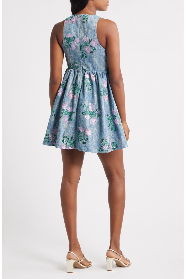 Azul Sequin Minidress, Alternate, color, BLUE