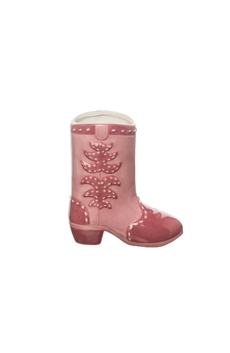 Totalee Gift Pink Boot Vase Ceramic Pink, Main, color, Pink