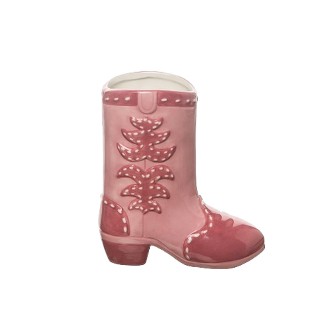 Pink Boot Vase Ceramic Pink
