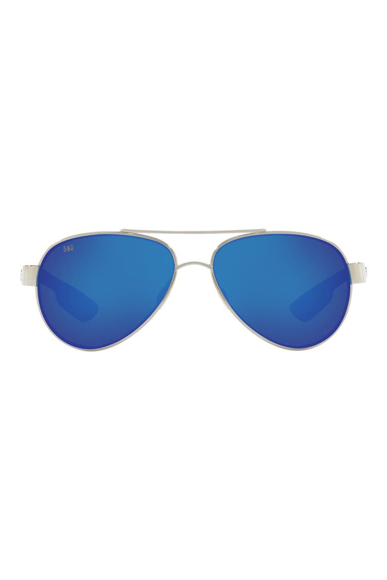 Loreto 56mm Polarized Aviator Sunglasses, Main, color, LIGHT GREY