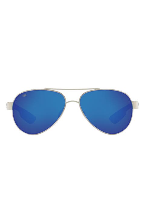 Loreto 56mm Polarized Aviator Sunglasses