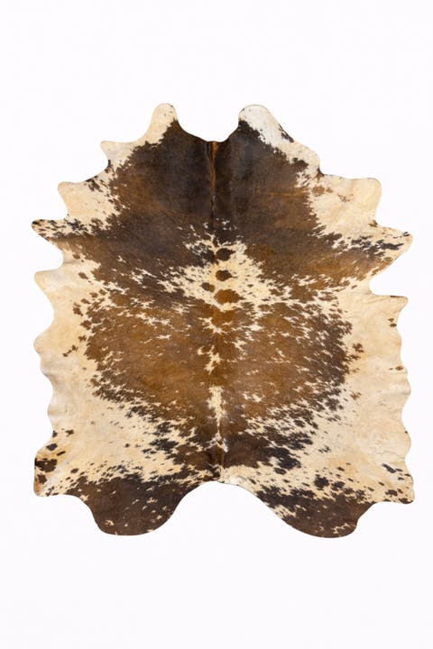 Eco Hides RH Rugs Frances Brown Speckled Cowhide Rug 7'9" × 6'0"