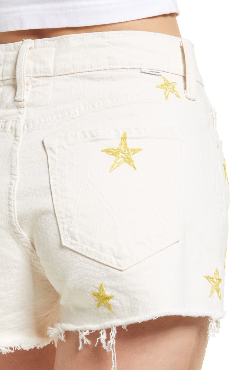 MOTHER The Tomcat Kick Fray Hem Denim Shorts, Alternate, color,