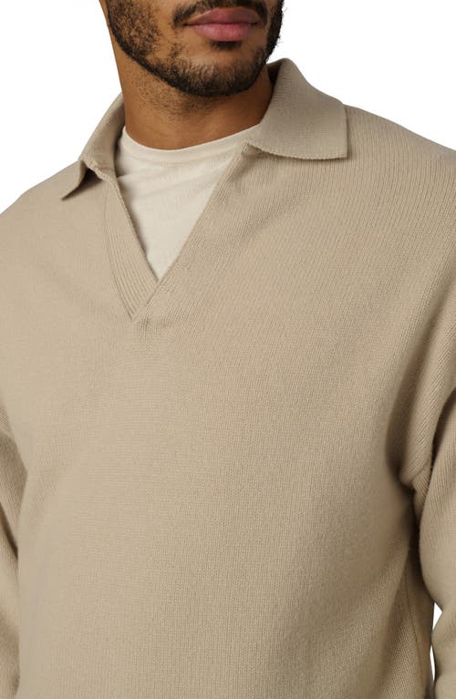 Joe's Relaxed Johnny Collar Wool Sweater In Brown