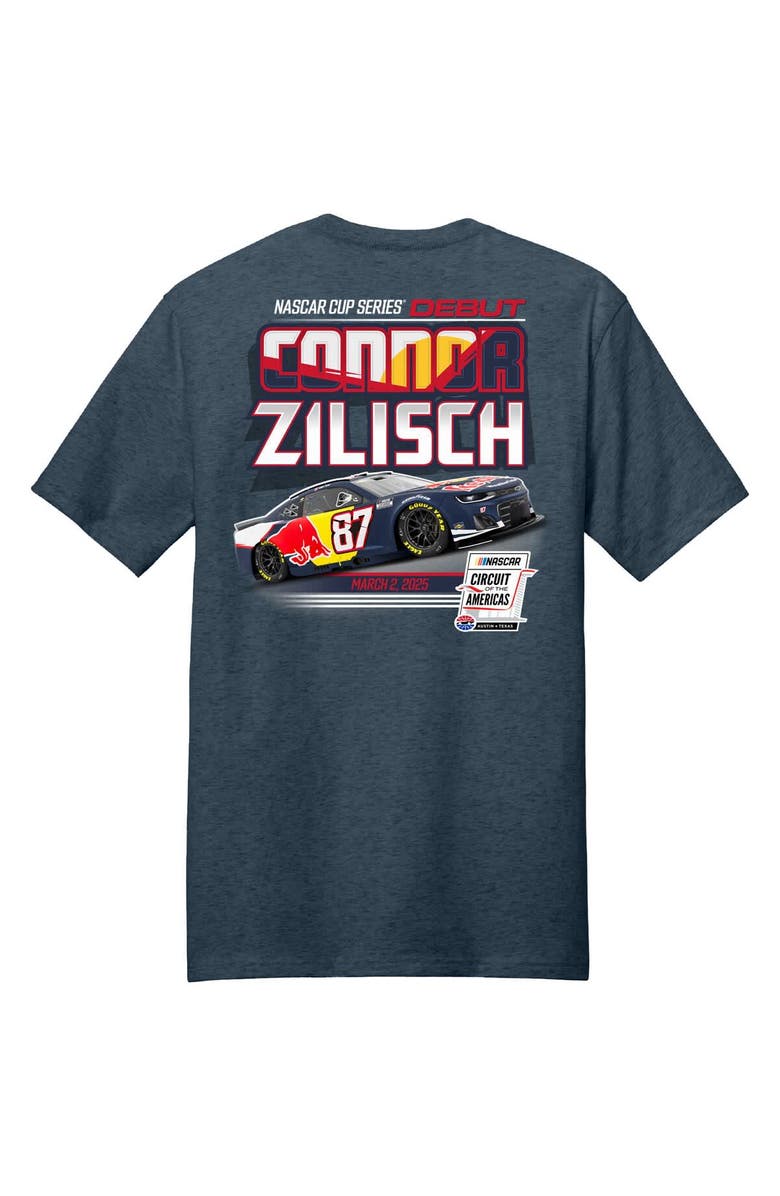 Trackhouse Racing Team Collection Men's Trackhouse Racing Team Collection Heather Navy Connor Zilisch Red Bull Car T-Shirt, Alternate, color, Heather Navy