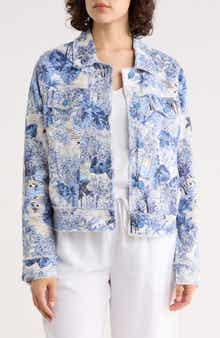 Tommy Bahama Botanical Breeze Linen Crop Shirt Jacket