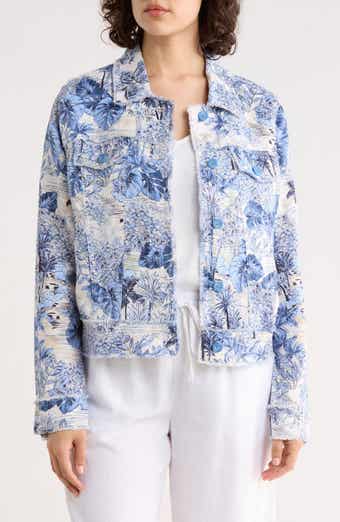 Tommy Bahama Botanical Breeze Linen Crop Shirt Jacket