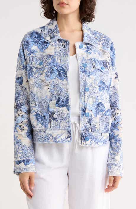 Tommy Bahama Botanical Breeze Linen Crop Shirt Jacket